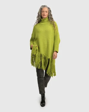 Women Alembika Urban Turtleneck Tunic Top, Lime