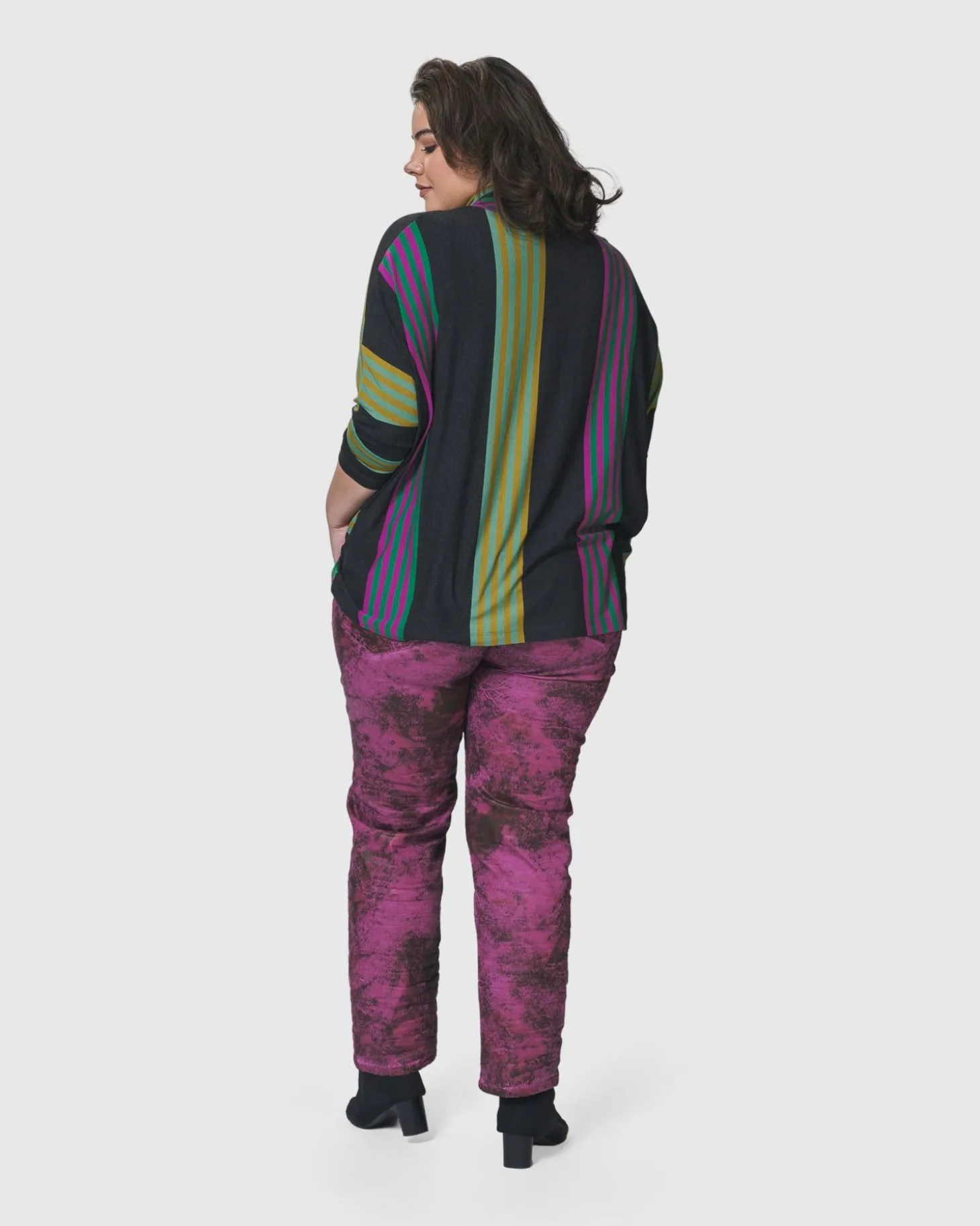 Women Alembika Urban Wine Bar Turtleneck Top, Stripes