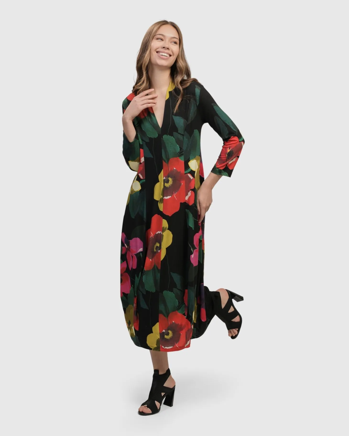 Women Alembika Valencia Cocoon Dress, Garden