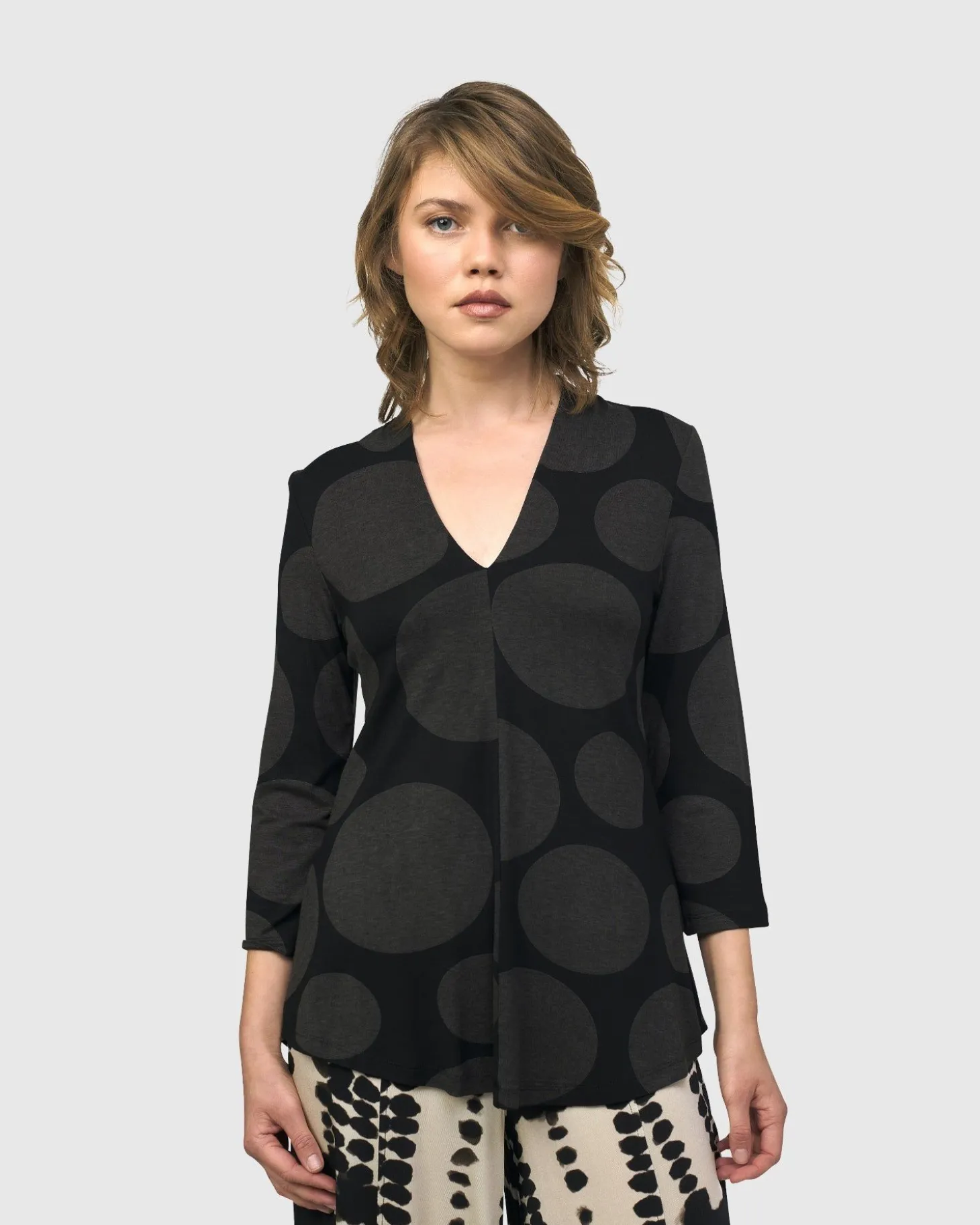 Women Alembika Voyager V-Neck Top, Brown