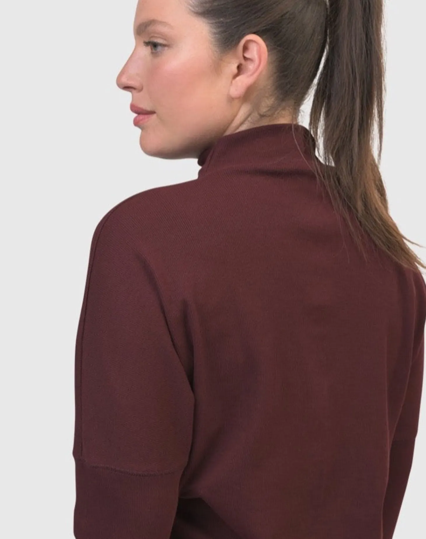 Women Alembika Zen Drawstring Sweatshirt, Wine