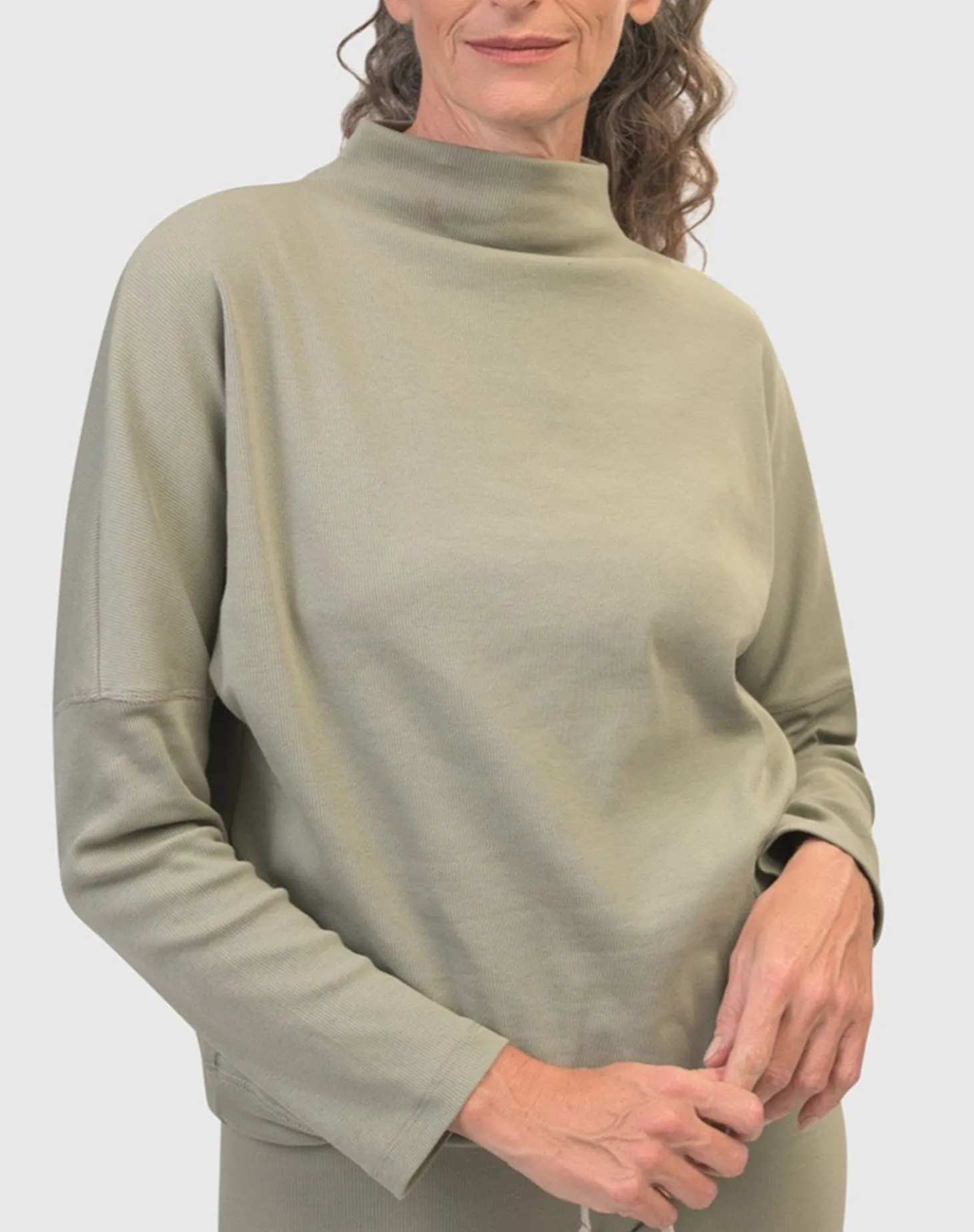 Women Alembika Zen Drawstring Sweatshirt, Nature