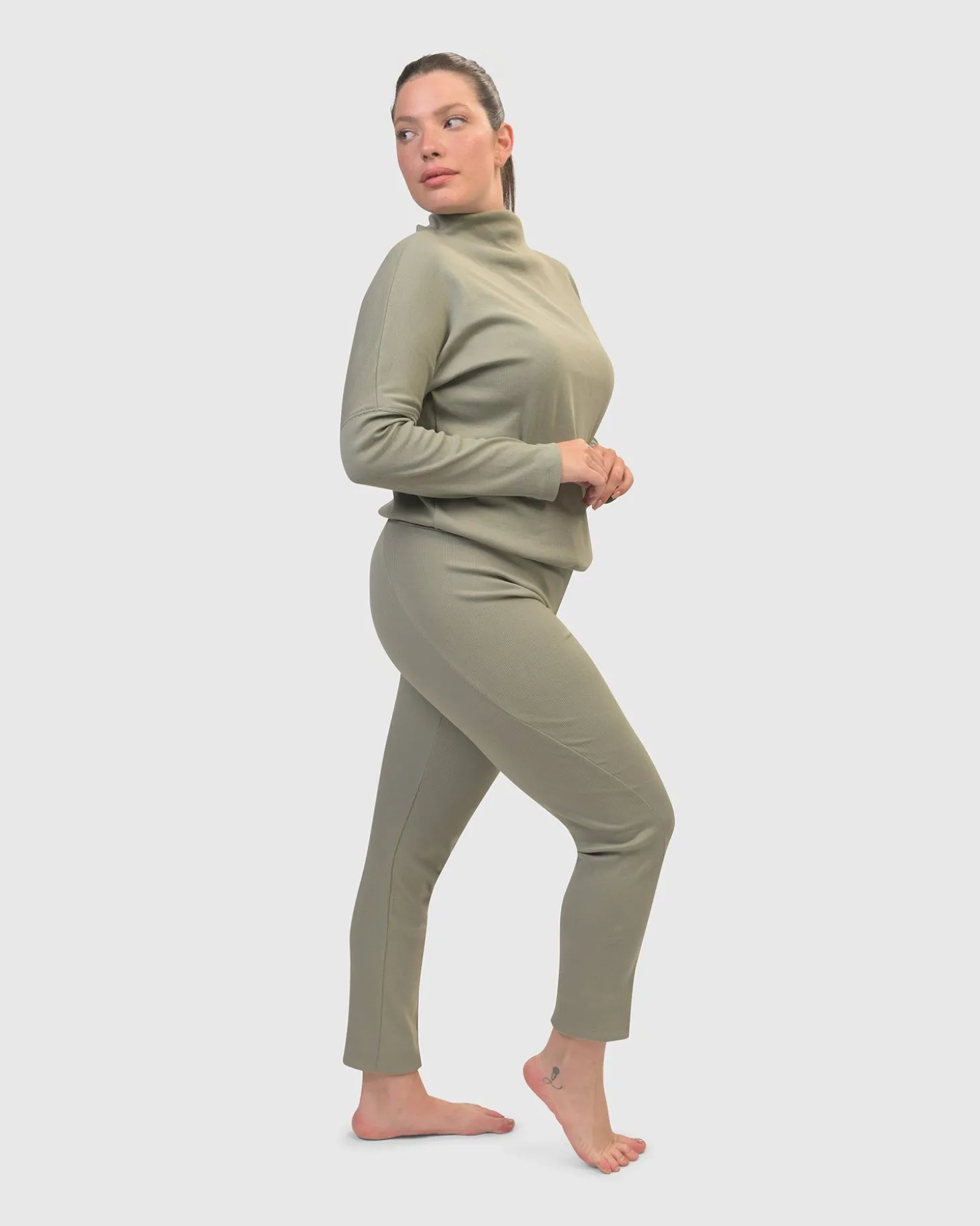 Women Alembika Zen Drawstring Sweatshirt, Nature