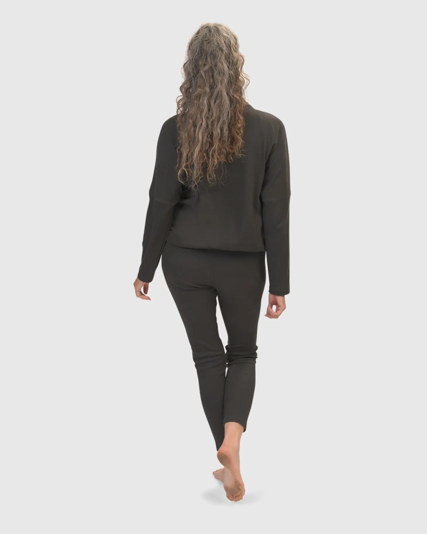 Women Alembika Zen Drawstring Sweatshirt, Charcoal